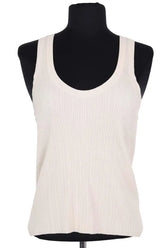 Top sans manche Max Mara Ecru en Laine, taille L - Seconde Main