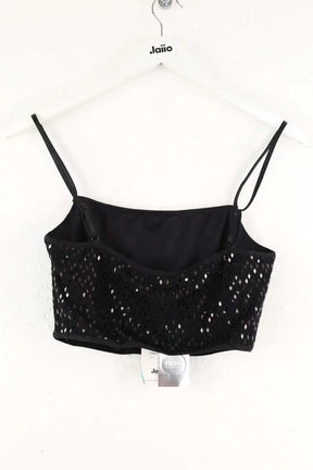 Top sans manche Noo Diamond gleam Noir en Paillettes