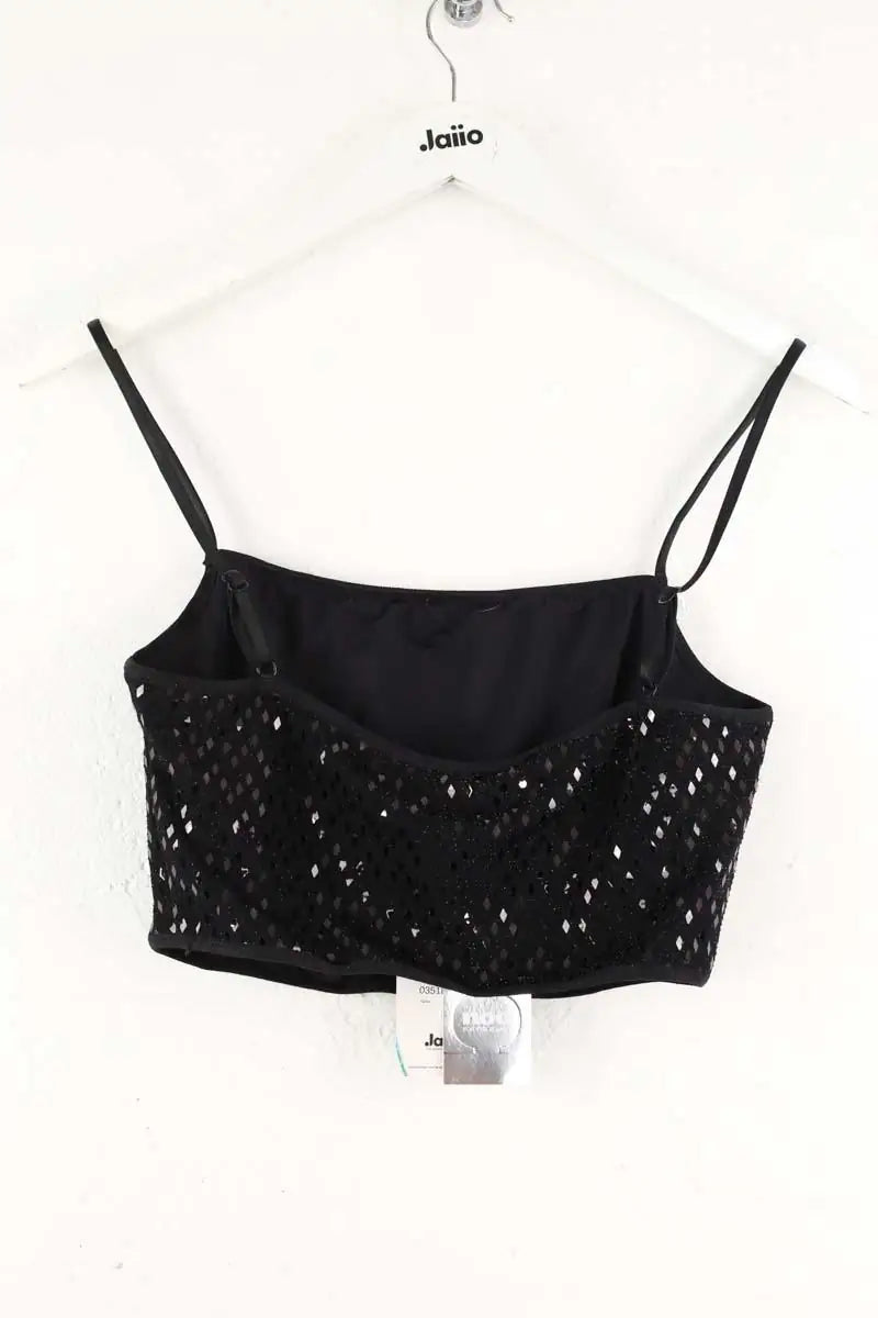 Top sans manche Noo Diamond gleam Noir en Paillettes