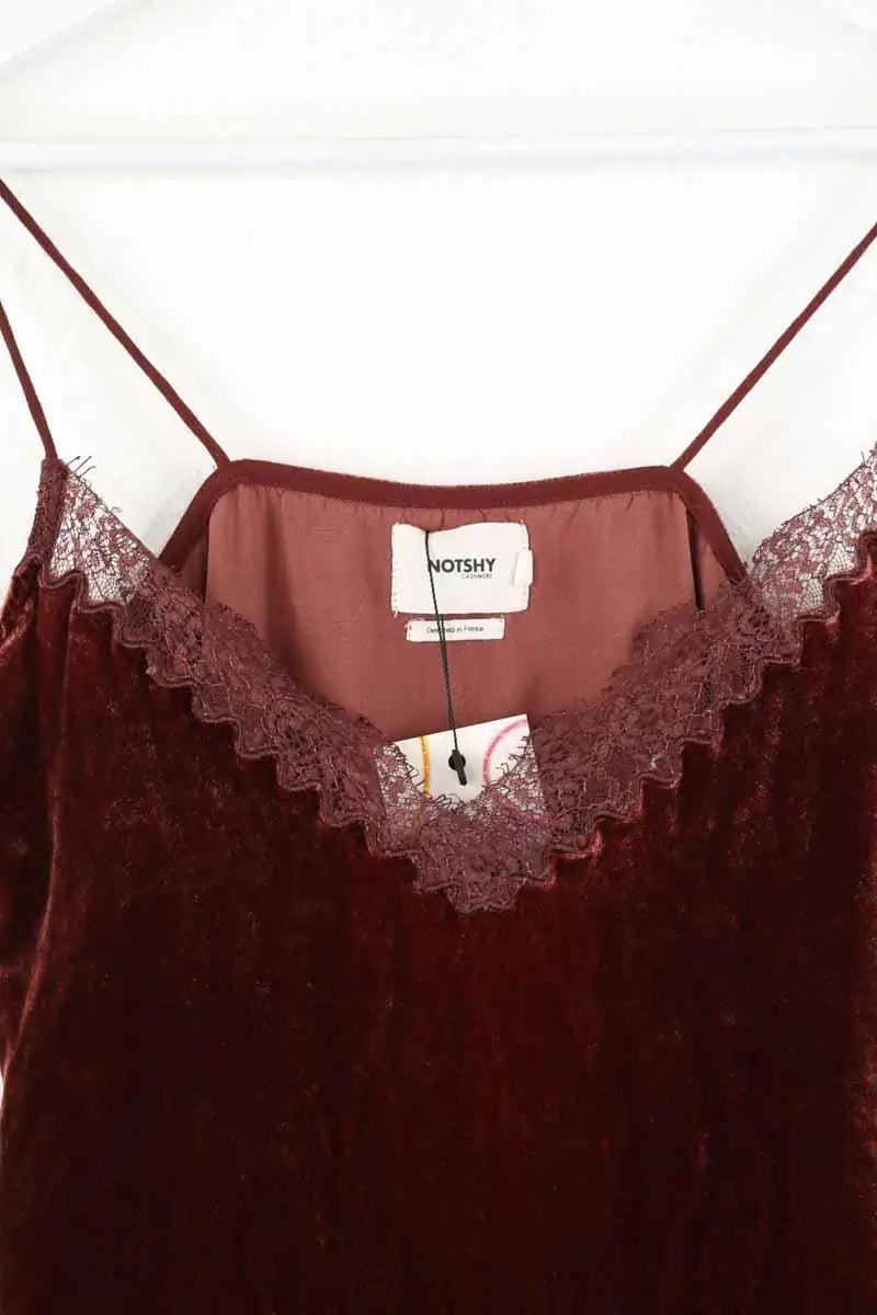 Top sans manche Notshy Marron en Viscose