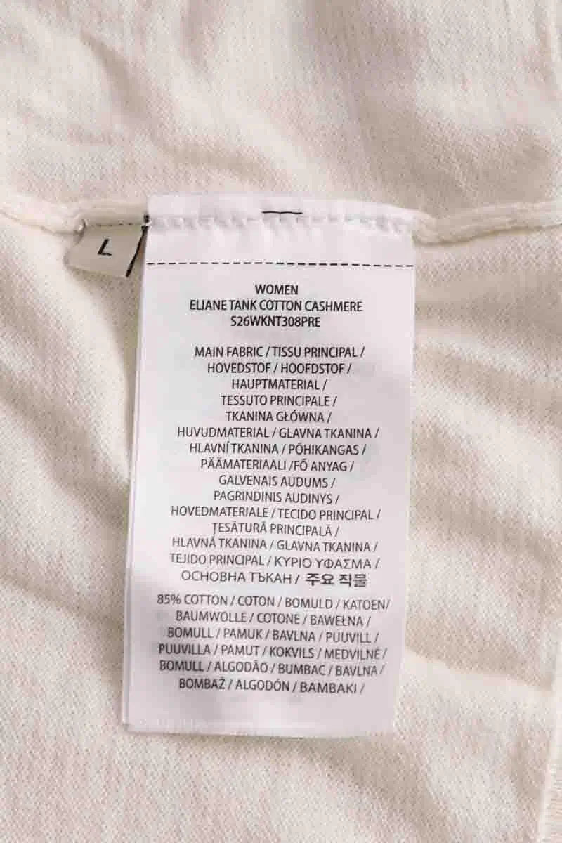 Top sans manche Officine Générale Blanc en Coton