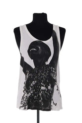 Top sans manche Paco Rabanne Blanc en Coton, taille XL - Seconde Main