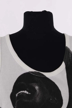 Top sans manche Paco Rabanne Blanc en Coton