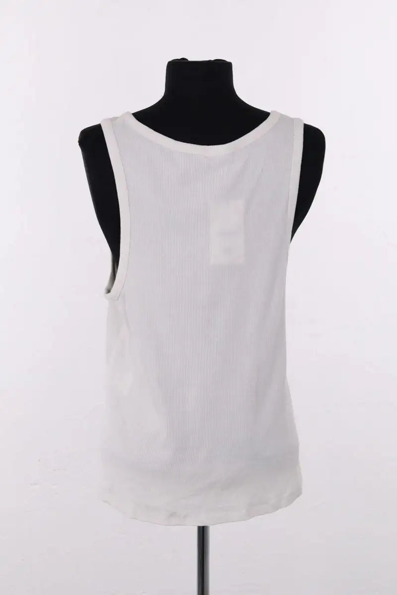 Top sans manche Paco Rabanne Blanc en Coton
