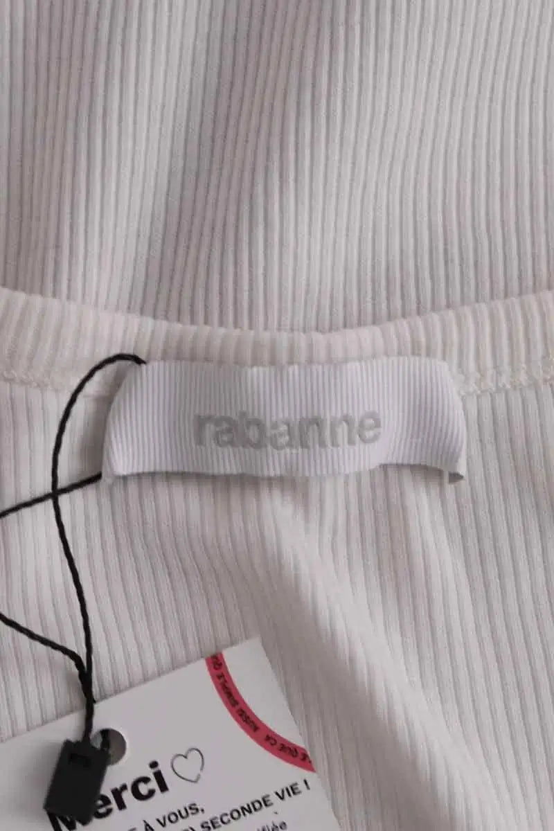 Top sans manche Paco Rabanne Blanc en Coton