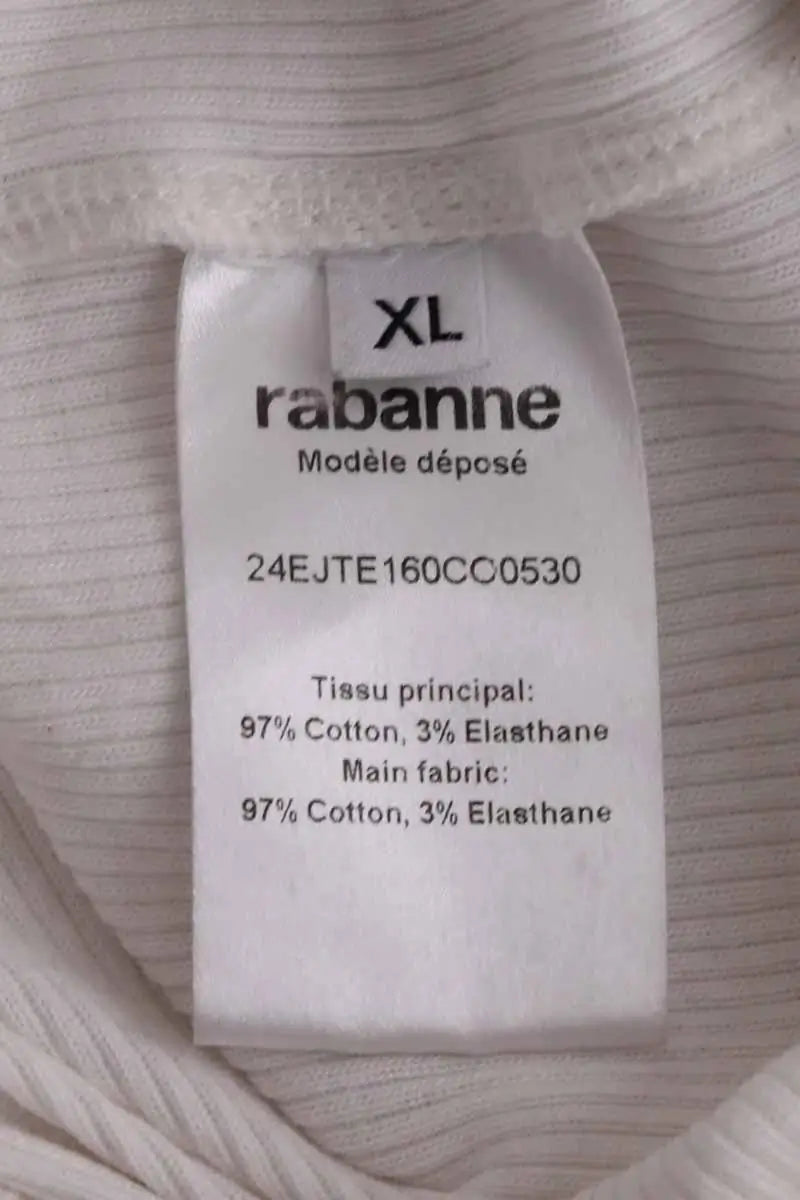 Top sans manche Paco Rabanne Blanc en Coton