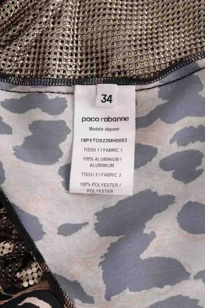 Top sans manche Paco Rabanne Marron en Synthétique
