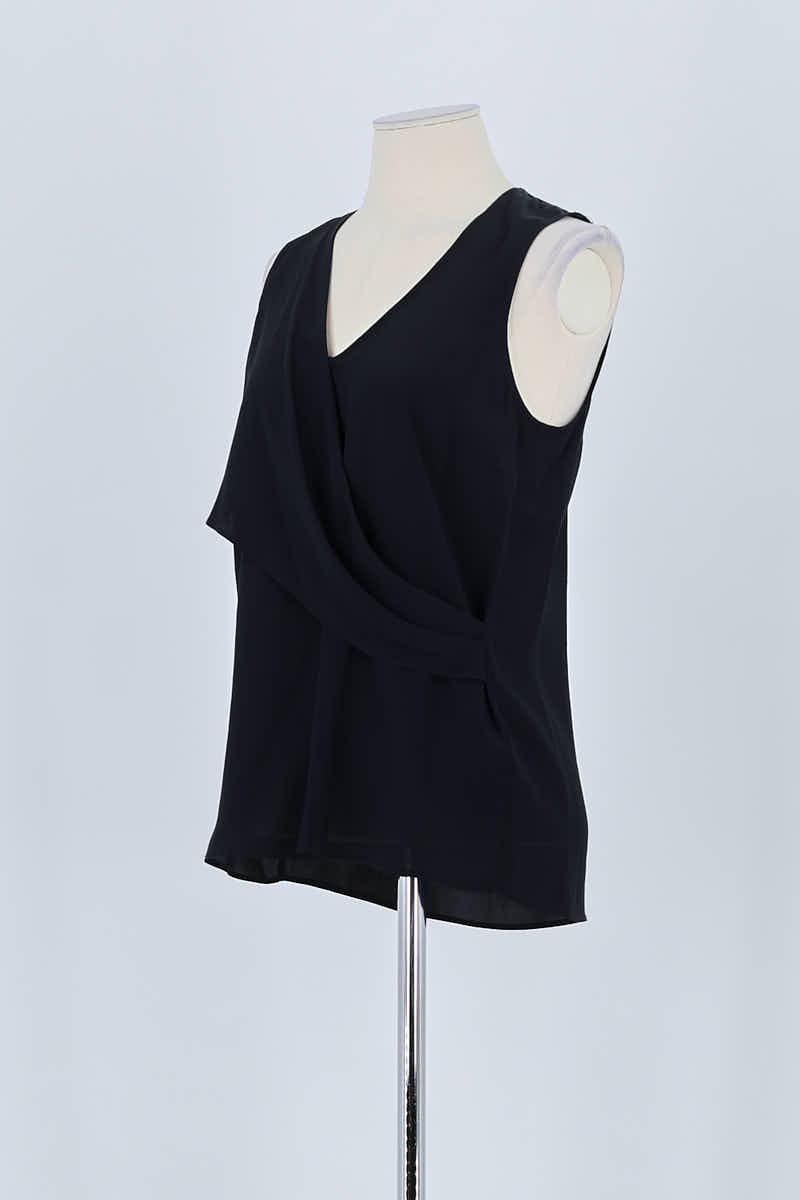 Top sans manche Patrizia Pepe Noir en Soie