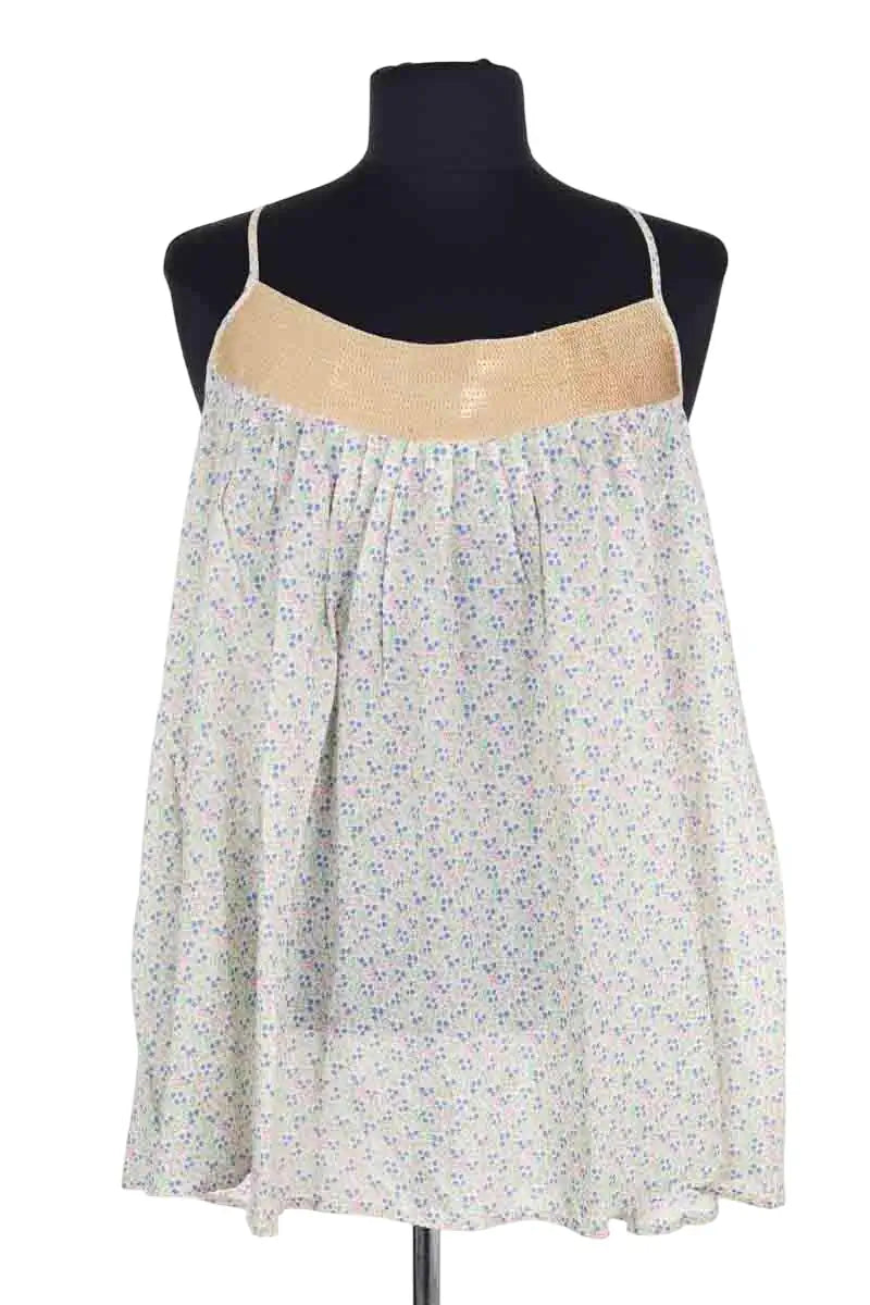Top sans manche Paul & Joe Vert en Coton, taille M - Seconde Main