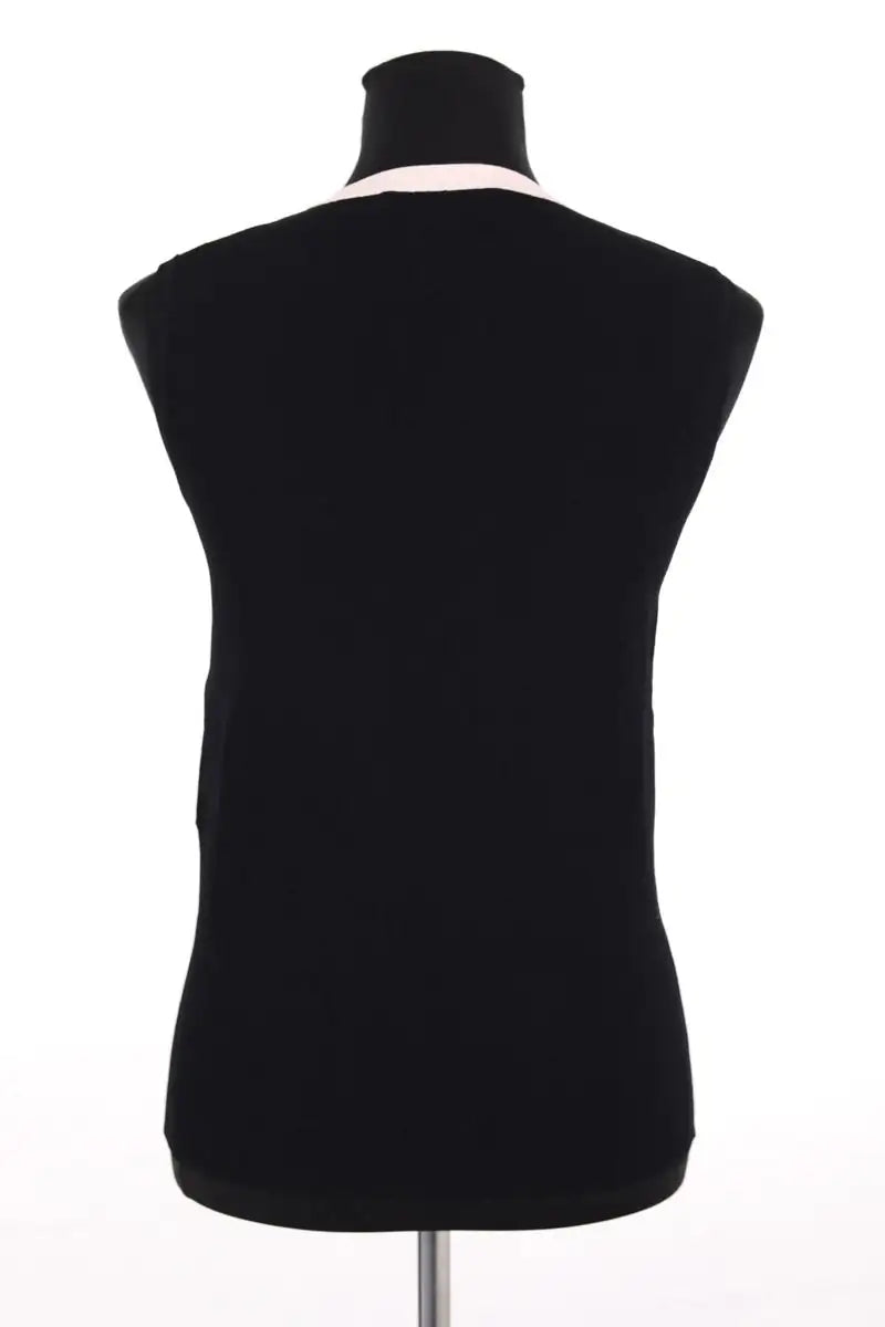 Top sans manche Paule Ka Noir en Viscose