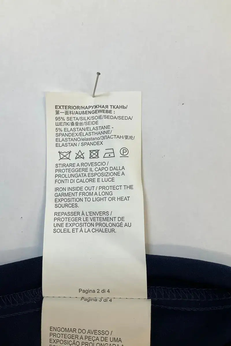 Top sans manche Pinko Bleu en Soie