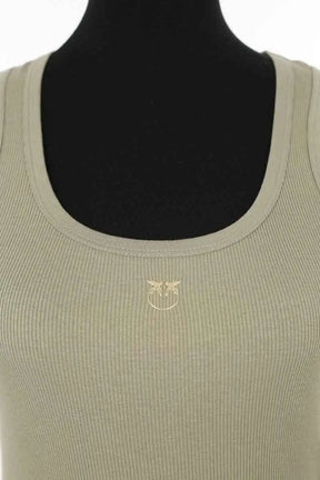 Top sans manche Pinko Kaki en Coton