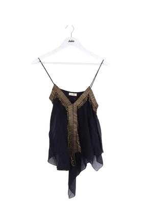 Top sans manche Pinko Noir en Coton, taille S - Seconde Main