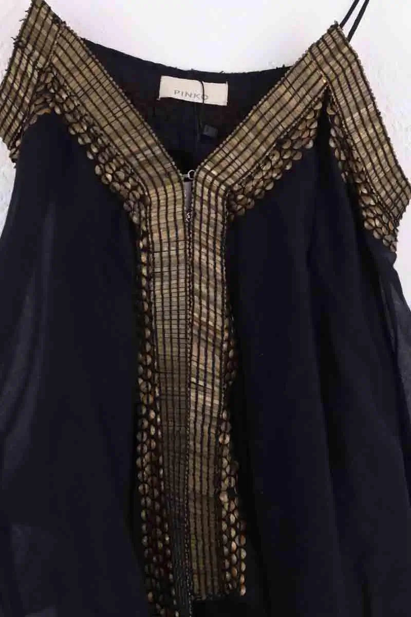 Top sans manche Pinko Noir en Coton