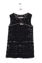 Top sans manche Pinko Noir en Synthétique, taille XS - Seconde Main