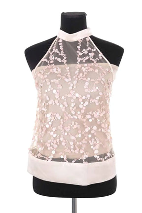 Top sans manche Pinko Rose en Synthétique, taille S - Seconde Main