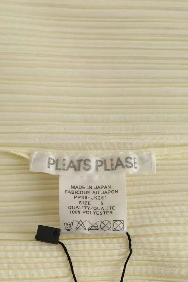 Top sans manche Pleats Please Jaune en Synthétique