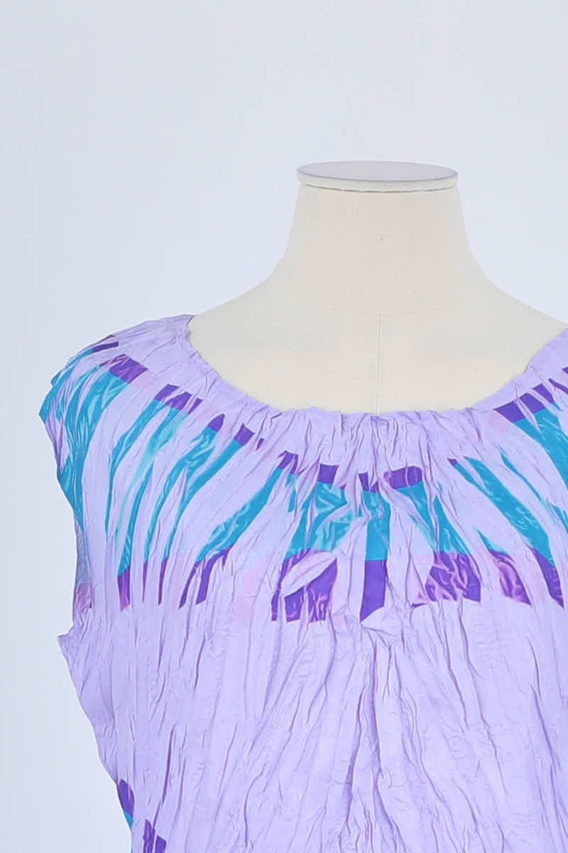 Top sans manche Pleats Please Violet en Polyester