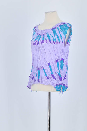 Top sans manche Pleats Please Violet en Polyester