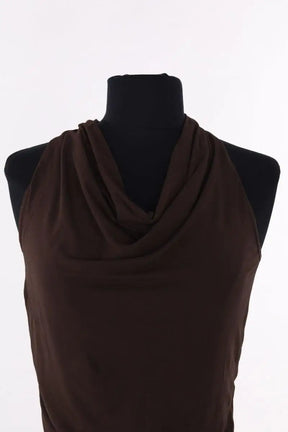 Top sans manche Plein Sud Marron en Viscose