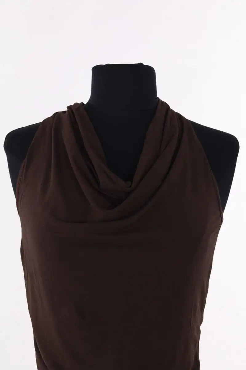 Top sans manche Plein Sud Marron en Viscose