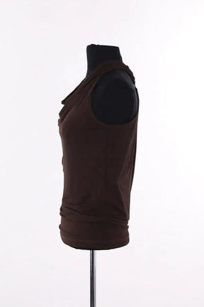 Top sans manche Plein Sud Marron en Viscose