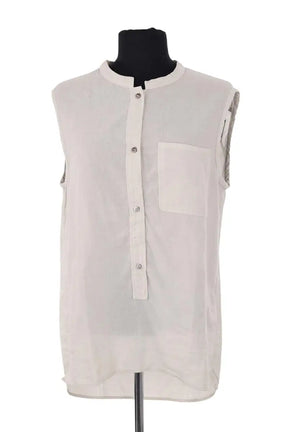 Top sans manche Pomandère Gris en Coton, taille L - Seconde Main