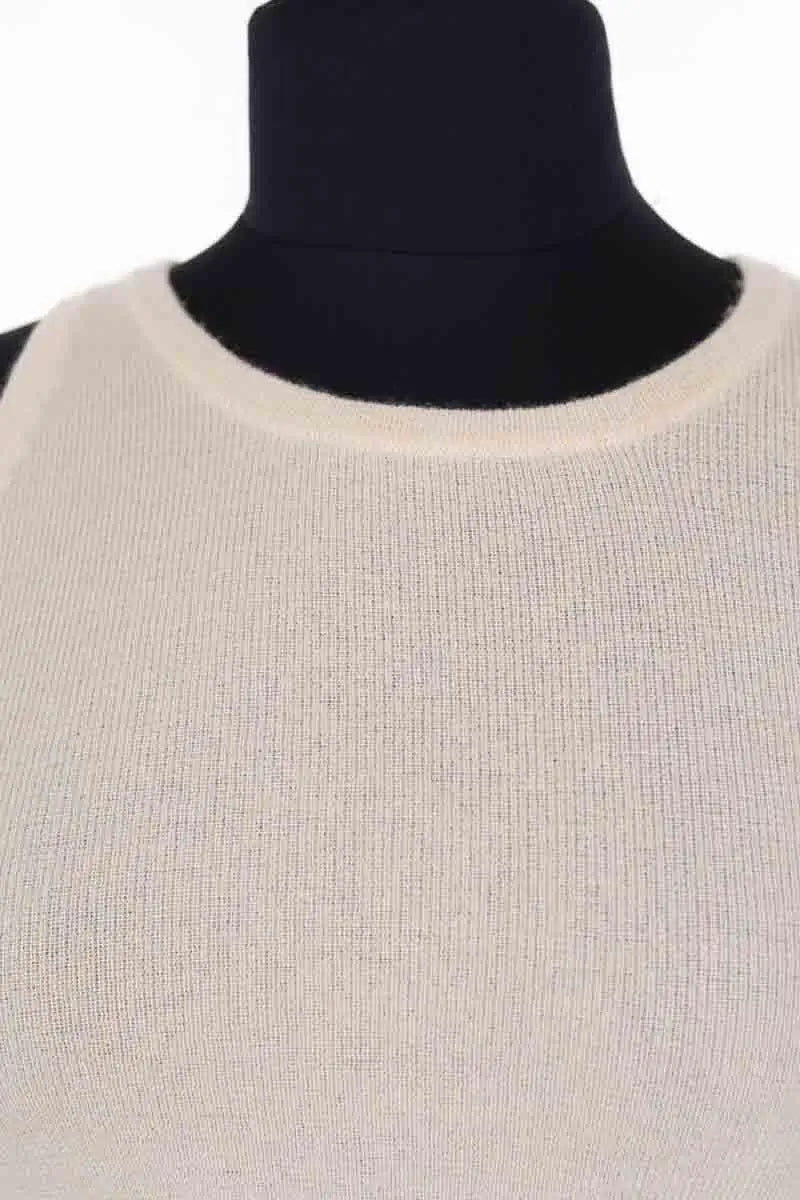 Top sans manche Prada Beige en Cachemire