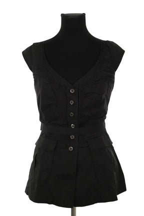 Top sans manche Prada Noir en Coton, taille L - Seconde Main