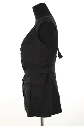 Top sans manche Prada Noir en Coton