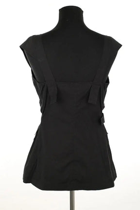Top sans manche Prada Noir en Coton