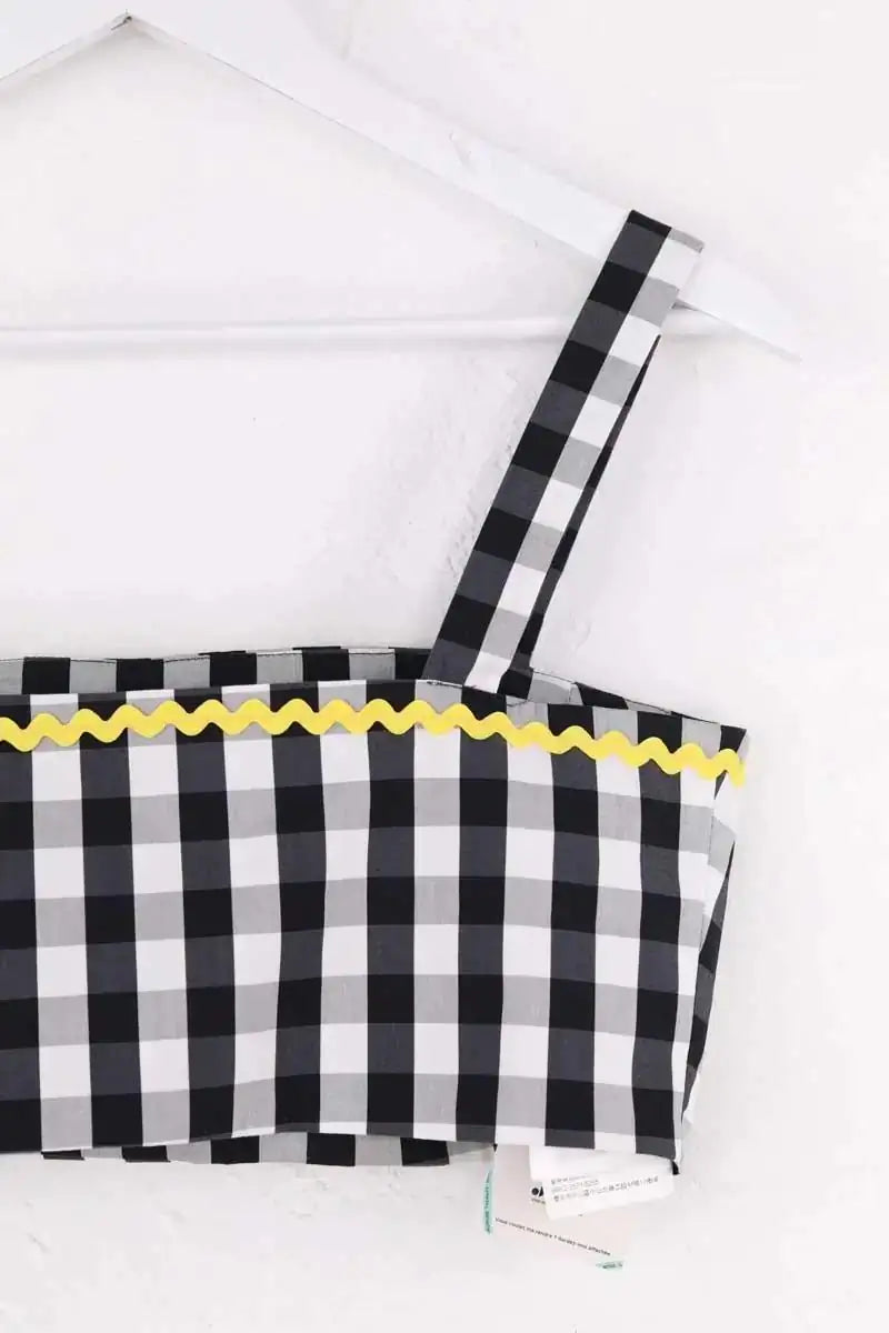 Top sans manche Prada Noir en Coton