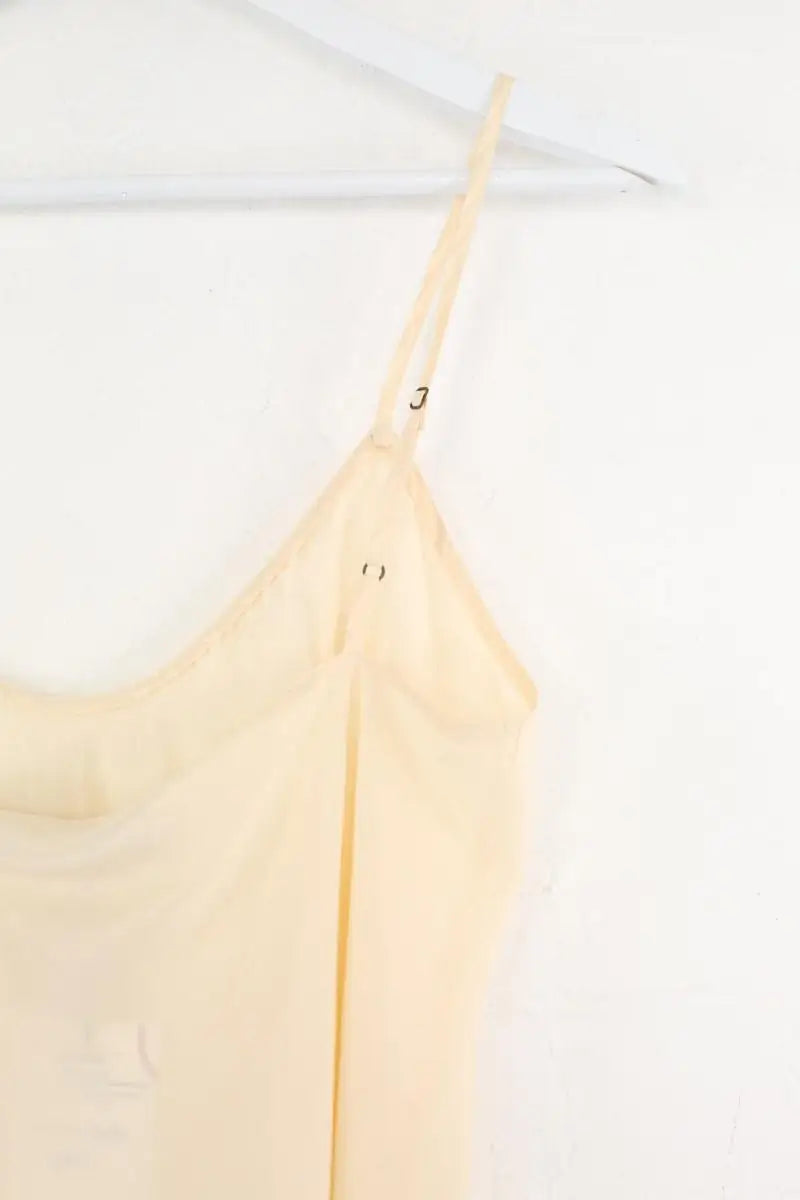 Top sans manche Ralph Lauren Beige en Soie
