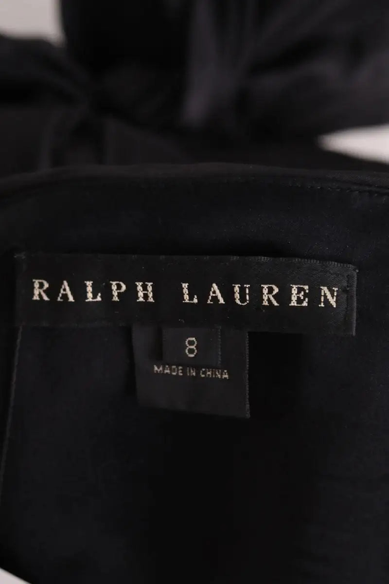 Top sans manche Ralph Lauren Noir en Soie