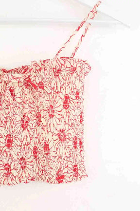 Top sans manche Reformation Ecru en Viscose