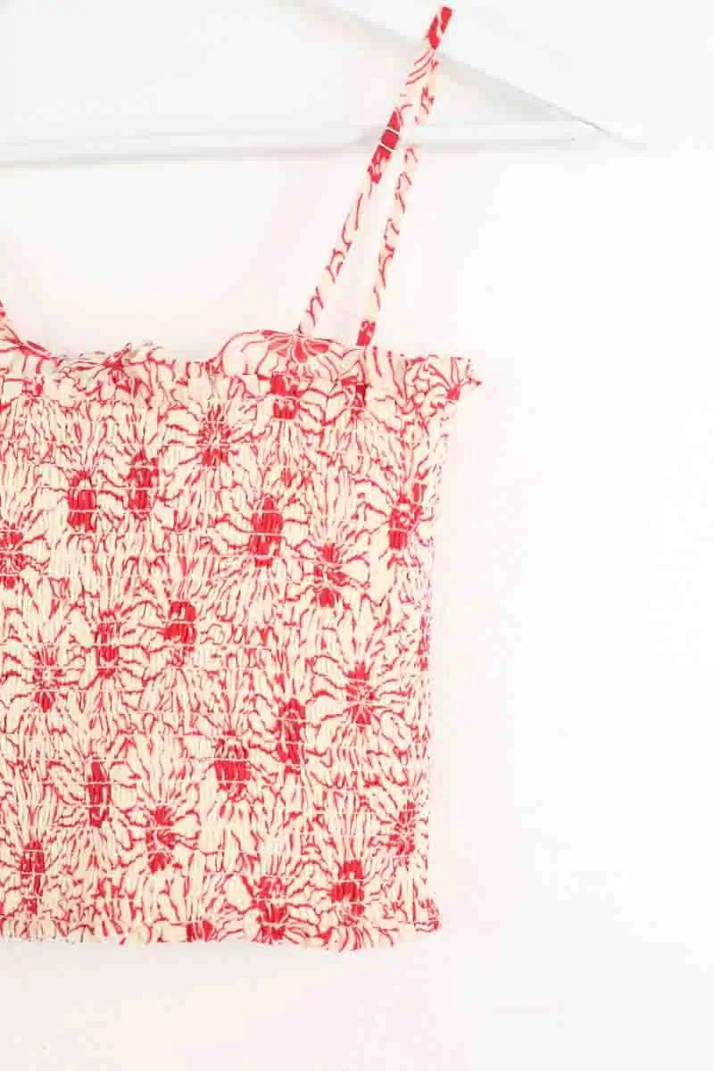 Top sans manche Reformation Ecru en Viscose