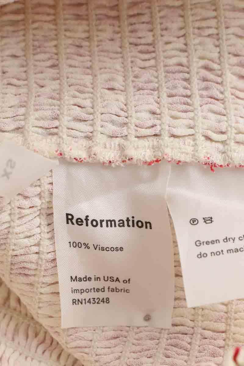 Top sans manche Reformation Ecru en Viscose