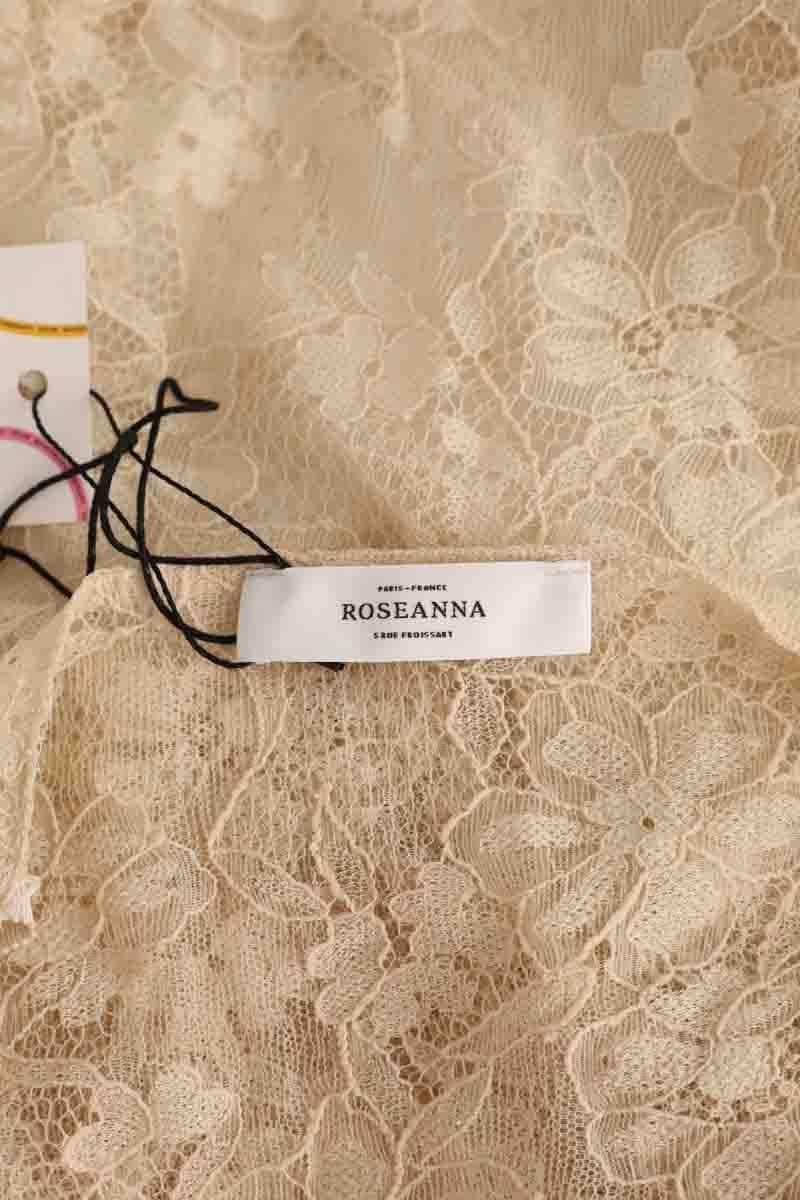 Top sans manche Roseanna Ecru en Dentelle