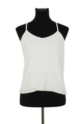 Top sans manche Saaj Blanc en Viscose, taille L - Seconde Main