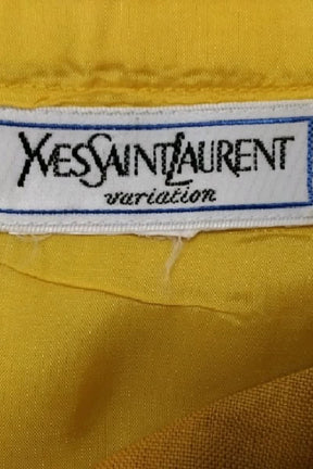 Top sans manche Saint Laurent Jaune en Polyester