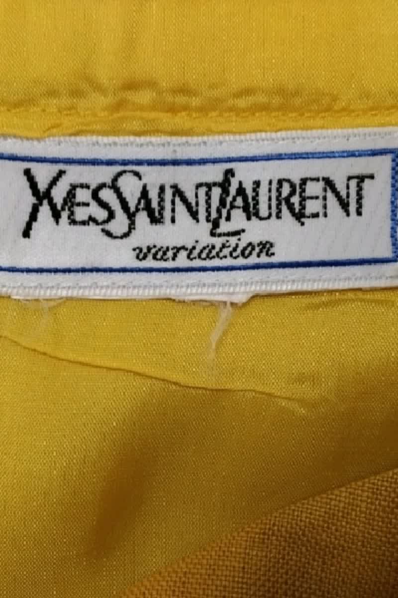 Top sans manche Saint Laurent Jaune en Polyester
