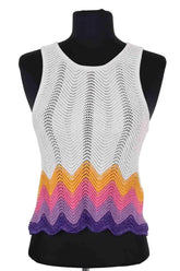 Top sans manche Sandro Argent en Viscose, taille XS - Seconde Main