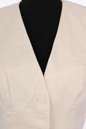 Top sans manche Sandro Beige en Lin