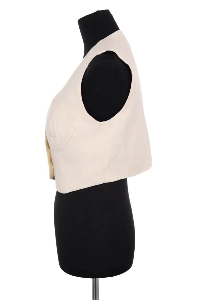 Top sans manche Sandro Beige en Lin