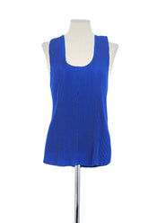 Top sans manche Sandro Bleu en Polyester, taille M - Seconde Main