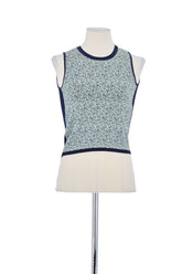 Top sans manche Sandro Bleu en Viscose, taille S - Seconde Main