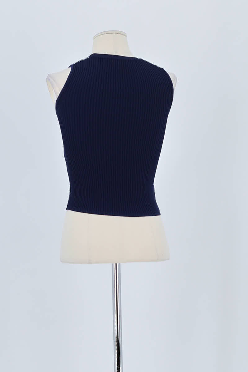 Top sans manche Sandro Bleu en Viscose