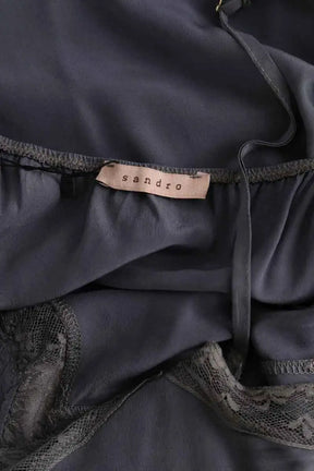 Top sans manche Sandro Gris en Soie
