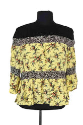 Top sans manche Sandro Jaune en Viscose, taille S - Seconde Main