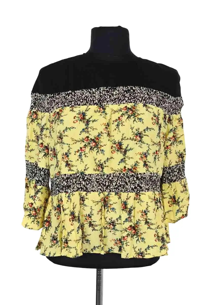 Top sans manche Sandro Jaune en Viscose, taille S - Seconde Main